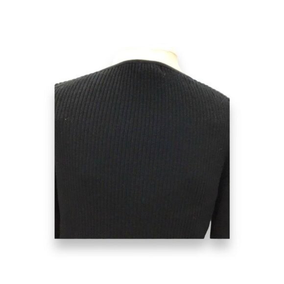 Taylor Marcs Women’s Classic V Neck Ribbed Sweater, Black, size XXL - Picture 5 of 8